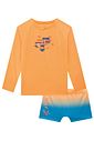 Conjunto de camiseta e sunga em malha uv dry com proteção UV50+ 97314 Johnny Fox Teen Menino