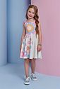 Vestido em fly tech. Acompanha presilha de cabelo 94928 Infanti Infantil Menina