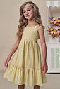 Vestido em blend de linho bordado 98108 Infanti Infantil Menina Vestido em blend de linho bordado 98108 Infanti Infantil Menina