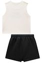 Conjunto de regata em canelado liz e short saia em moletom sem pelúcia 98588 Lilimoon Teen Menina