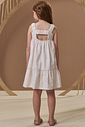 Vestido em tecido listrado bordado 96668 Infanti Infantil Menina Vestido em tecido listrado bordado 96668 Infanti Infantil Menina