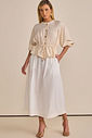 Camisa diferenciada em crepe amassado 90974 Linzzi