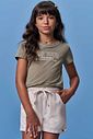 Conjunto de blusa em cotton e shorts em moletom sem pelúcia 98493 Vic Teen Menina Conjunto de blusa em cotton e shorts em moletom sem pelúcia 98493 Vic Teen Menina