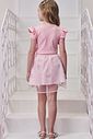 Conjunto de blusa em canelado liz e saia em tule bordado borboletas. Com short embutido 98897 Infanti Infantil Menina