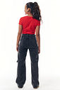 Calça wide leg em jeans com elastano 87510 Vic Teen Menina Calça wide leg em jeans com elastano 87510 Vic Teen Menina