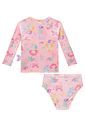 Conjunto de blusa e calcinha em malha UV dry com proteção UV 50+ 95313 Infanti Infantil Menina