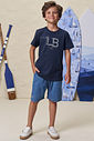 Camiseta em meia malha 99270 LucBoo Infantil Menino