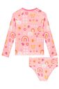Conjunto de blusa e calcinha em malha UV dry com proteção UV 50+ 99161 Infanti Bebê Menina