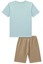 Conjunto de camiseta em meia malha e bermuda em cotton jeans com elastano 99420 LucBoo Infantil Menino