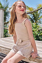 Conjunto de blusa em linho deluxe e shorts em blend de linho bordado 96497 Infanti Infantil Menina Conjunto de blusa em linho deluxe e shorts em blend de linho bordado 96497 Infanti Infantil Menina