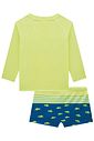 Conjunto de camiseta e sunga em malha UV dry com proteção UV50+ 92831 LucBoo Bebê Menino