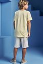Bermuda em linho santorine com elastano 98692 Johnny Fox Teen Menino