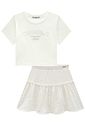 Conjunto de blusa em meia malha e saia em anarruga bordada com shorts embutido 98578 Lilimoon Teen Menina Conjunto de blusa em meia malha e saia em anarruga bordada com shorts embutido 98578 Lilimoon Teen Menina