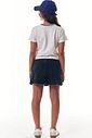 Saia cargo em jeans com elastano 95637 Vic Teen Menina