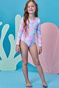 Maiô em malha UV dry com proteção UV 50+ 98410 Infanti Infantil Menina