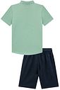 Conjunto de bata em meia malha flamê e bermuda em linho santorine com elastano 97963 LucBoo Infantil Menino Conjunto de bata em meia malha flamê e bermuda em linho santorine com elastano 97963 LucBoo Infantil Menino