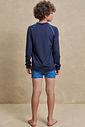 Conjunto de camiseta e sunga em malha uv dry com proteção UV50+ 93349 Johnny Fox Teen Menino