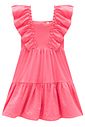 Vestido em malha fresh e laise verano 96783 Infanti Infantil Menina
