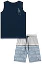 Conjunto de regata em meia malha e bermuda em nylon ergonomic com elastano 96718 Johnny Fox Teen Menino Conjunto de regata em meia malha e bermuda em nylon ergonomic com elastano 96718 Johnny Fox Teen Menino
