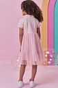 Vestido em cotton e tule com elastano 98062 Kukiê Infantil Menina