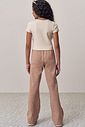 Conjunto de blusa em cotton e calça wide leg em malha mesclada 98709 Lilimoon Teen Menina