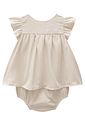 Vestbody em tricoline listrado 99584 Kukiê Bebê Menina