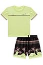 Conjunto de camiseta em meia malha e bermuda em nylon ergonomic com elastano 99060 LucBoo Infantil Menino Conjunto de camiseta em meia malha e bermuda em nylon ergonomic com elastano 99060 LucBoo Infantil Menino