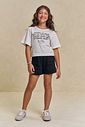 Conjunto de blusa em meia malha e shorts em moletom sem pelúcia 96291 Lilimoon Teen Menina Conjunto de blusa em meia malha e shorts em moletom sem pelúcia 96291 Lilimoon Teen Menina
