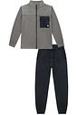 Conjunto de overshirt em ultrasoft melange com elastano e calça em moletom sem pelúcia 90220 Johnny Fox Teen Menino Conjunto de overshirt em ultrasoft melange com elastano e calça em moletom sem pelúcia 90220 Johnny Fox Teen Menino