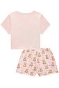 Conjunto de pijama com blusa em meia malha e shorts em malha fresh 95089 Vic Teen Menina