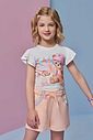 Conjunto de blusa em meia malha e shorts em moletom sem pelúcia 95412 Infanti Infantil Menina Conjunto de blusa em meia malha e shorts em moletom sem pelúcia 95412 Infanti Infantil Menina