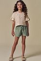 Shorts em sarja com elastano 94947 Infanti Infantil Menina