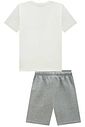 Conjunto de camiseta em malha meia e bermuda em moletom sem pelúcia 97167 LucBoo Infantil Menino Conjunto de camiseta em malha meia e bermuda em moletom sem pelúcia 97167 LucBoo Infantil Menino