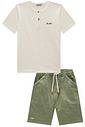 Conjunto de camiseta em malha textura e sarja ônix com elastano 99607 LucBoo Infantil Menino Conjunto de camiseta em malha textura e sarja ônix com elastano 99607 LucBoo Infantil Menino