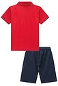 Conjunto de camisa polo em piquet com elastano e bermuda em sarja girassol com elastano 98821 Johnny Fox Teen Menino Conjunto de camisa polo em piquet com elastano e bermuda em sarja girassol com elastano 98821 Johnny Fox Teen Menino