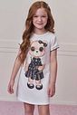 Vestido em fly tech 97938 Infanti Infantil Menina
