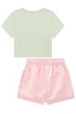 Conjunto de blusa em meia malha e short saia em sarja com elastano 96313 Lilimoon Teen Menina Conjunto de blusa em meia malha e short saia em sarja com elastano 96313 Lilimoon Teen Menina