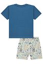 Conjunto de camisa em meia malha e bermuda em molecotton 94547 LucBoo Infantil Menino