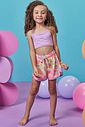 Shorts em nylon com elastano 99003 Kukiê Infantil Menina