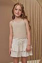 Saia em sarja com elastano. Com shorts embutido 95407 Infanti Infantil Menina