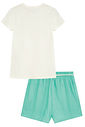 Conjunto de blusa em canelado liz e short saia em tecido brend de viscose 93640 Kukiê Infantil Menina Conjunto de blusa em canelado liz e short saia em tecido brend de viscose 93640 Kukiê Infantil Menina