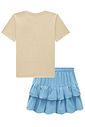 Conjunto de camiseta comfy em meia malha e saia em linho santorine com shorts embutido 95315 Lilimoon Teen Menina Conjunto de camiseta comfy em meia malha e saia em linho santorine com shorts embutido 95315 Lilimoon Teen Menina
