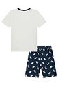 Conjunto de pijama com camiseta em meia malha e bermuda em malha power 97065 LucBoo Infantil Menino