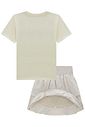 Conjunto de blusa over em meia malha e saia em alfaiataria verano com shorts embutido 92627 Lilimoon Teen Menina Conjunto de blusa over em meia malha e saia em alfaiataria verano com shorts embutido 92627 Lilimoon Teen Menina