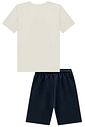 Conjunto de camiseta em meia malha e bermuda em moletom sem pelúcia 99365 LucBoo Infantil Menino Conjunto de camiseta em meia malha e bermuda em moletom sem pelúcia 99365 LucBoo Infantil Menino
