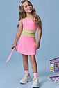 Conjunto de top e short saia em malha UV 50+ 96360 Infanti Infantil Menina Conjunto de top e short saia em malha UV 50+ 96360 Infanti Infantil Menina