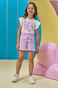 Conjunto de blusa em meia malha e shorts em malha little waffle 95970 Kukiê Infantil Menina