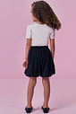 Conjunto de blusa em cotton e saia em chiffon shine (com shorts embutido) 99650 Kukiê Infantil Menina Conjunto de blusa em cotton e saia em chiffon shine (com shorts embutido) 99650 Kukiê Infantil Menina