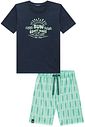 Conjunto de camiseta em meia malha e bermuda em nylon ergonomic com elastano 96132 LucBoo Infantil Menino Conjunto de camiseta em meia malha e bermuda em nylon ergonomic com elastano 96132 LucBoo Infantil Menino