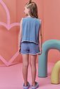 Trio de regata em canelado, colete e shorts em jeans 99311 Infanti Infantil Menina Trio de regata em canelado, colete e shorts em jeans 99311 Infanti Infantil Menina